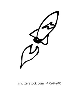 drawing of a space rocket