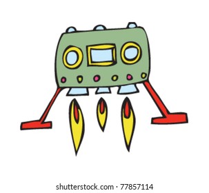 Drawing of a spaceship