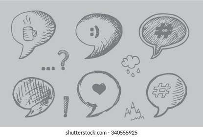 drawing speech bubbles