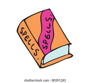 drawing of a spell book
