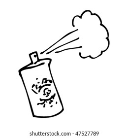 drawing of a spray can