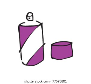 Drawing of a spray can