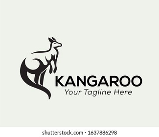 Drawing stand art kangaroo look up logo design inspiration