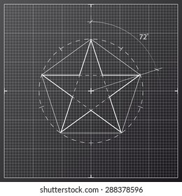 drawing star pentahedron