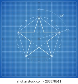 drawing star pentahedron