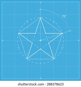drawing star pentahedron