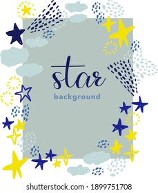 Drawing starry sky vector illustration background material