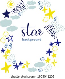 Drawing Starry Sky Vector Illustration Background Stock Vector (Royalty