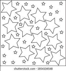 drawing stars without color for kids drawing on it 