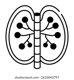 A drawing style icon of adrenal gland
