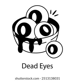 A drawing style icon of dead eyes 