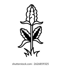 Drawing style icon depicting corn plant