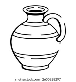  A drawing style icon depicting an earthen jug
