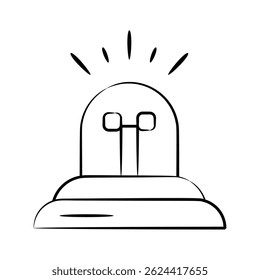 A drawing style icon of emergency light siren