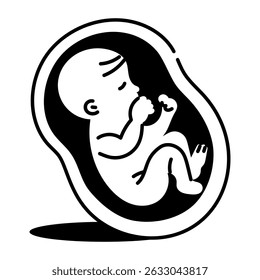 A drawing style icon of fetal 

