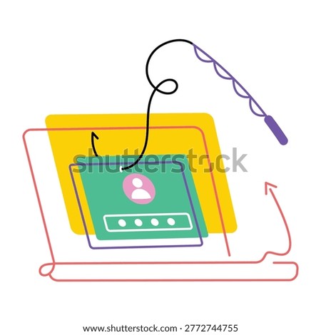 A drawing style icon of identity theft

