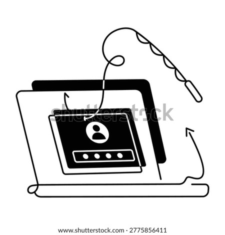 A drawing style icon of identity theft
