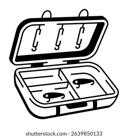 A drawing style icon of lure box
