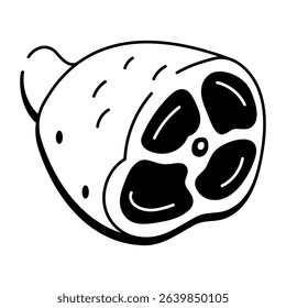 A drawing style icon of meat
