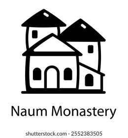Un icono de estilo de dibujo del monasterio de naum 