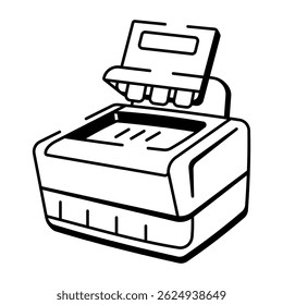 A drawing style icon of a pcr machine 
