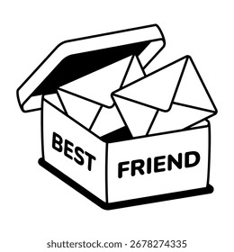 A drawing style icon representing bf letters
