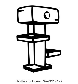 Un icono de estilo de dibujo que representa el zapatero
