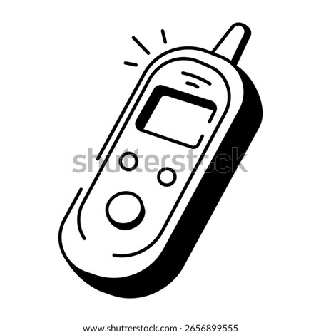 A drawing style icon showing ear thermometer
