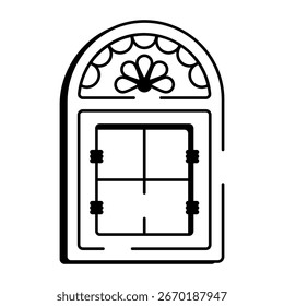 A drawing style icon showing an orsi window
