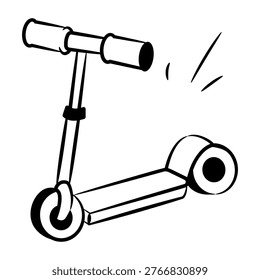 Drawing style icon showing a push scooty