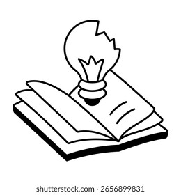 Un icono de estilo de dibujo que muestra el libro técnico
