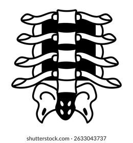 A drawing style icon of spine
