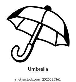 A drawing style icon of umbrella