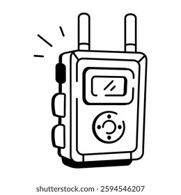 A drawing style icon of wildlife tracker 

