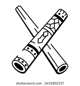 A drawing style icon of wind instrument
