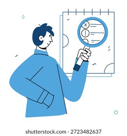 Una ilustración de estilo de dibujo que representa una lista de comprobación