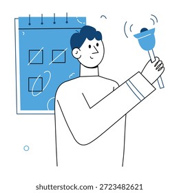 Una ilustración de estilo de dibujo que representa un recordatorio
