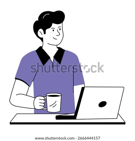 A drawing style illustration showing worker hotspot 

