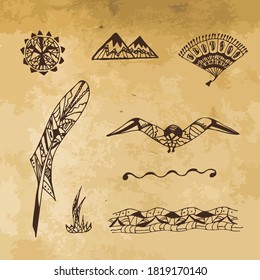 drawing in the style of Indians
