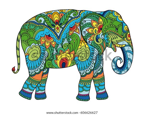 Elephant l'éléphant Tapis Doodle anniversaire des animaux 
