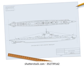 Drawing submarine.