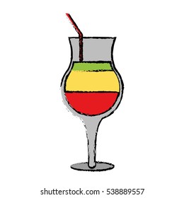 drawing summer cocktail glass alcohol multicolor