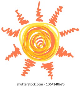 Desenho do ícone do sol. 