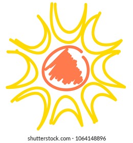 Drawing of sun icon