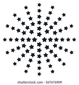 drawing of sun ray with stars