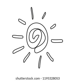 drawing sun rays summer hot