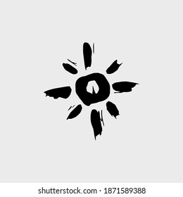 Dibujo del sol. ilustración dibujada a mano vectorial en el estilo de un doodle