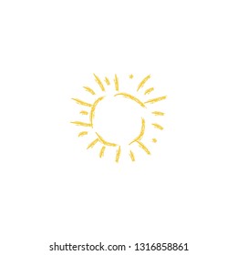 Drawing of sun. Vector illustration