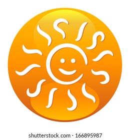 Drawing of sun. Vector illustration