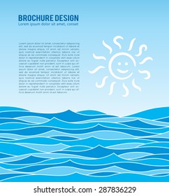 Drawing of sun. Vector illustration